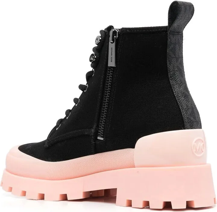 Two-Tone Lace-Up Boots - Image 3