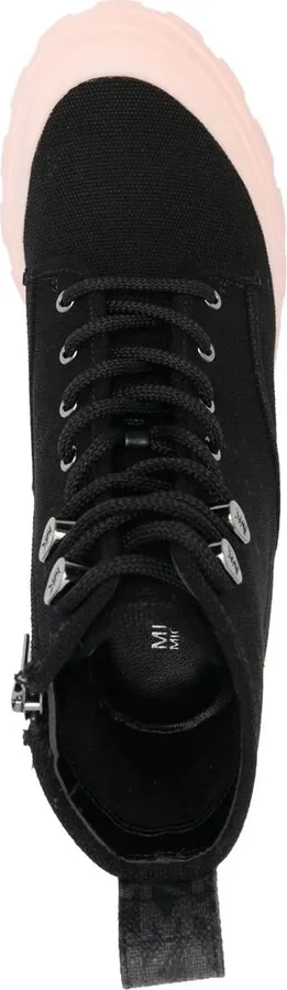 Two-Tone Lace-Up Boots - Image 4