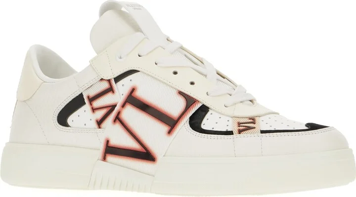 Two-tone Leather And Fabric Vl7n Sneakers - Image 2