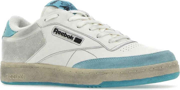 Two-tone Leather And Suede Club C Sneakers - Image 2
