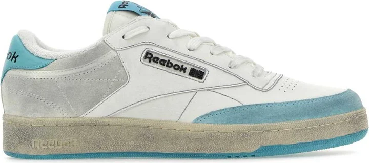 Two-tone Leather And Suede Club C Sneakers