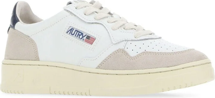 Two-tone Leather And Suede Medalist Sneakers - Image 2