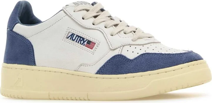 Two-tone Leather And Suede Medalist Sneakers - Image 2