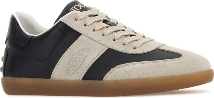 Two-tone Leather And Suede Sneakers - Image 2