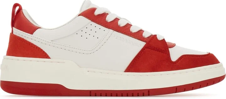 Two-tone Leather And Suede Sneakers