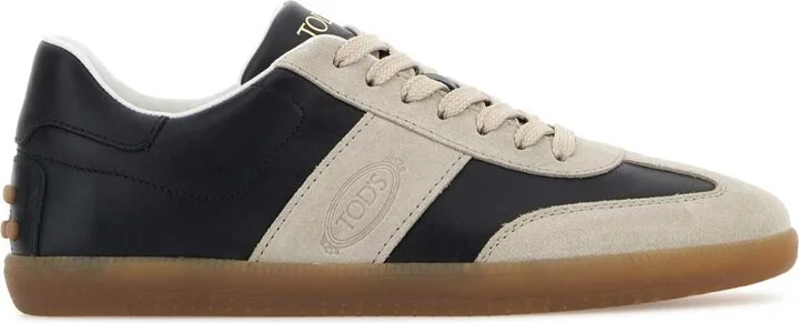 Two-tone Leather And Suede Sneakers