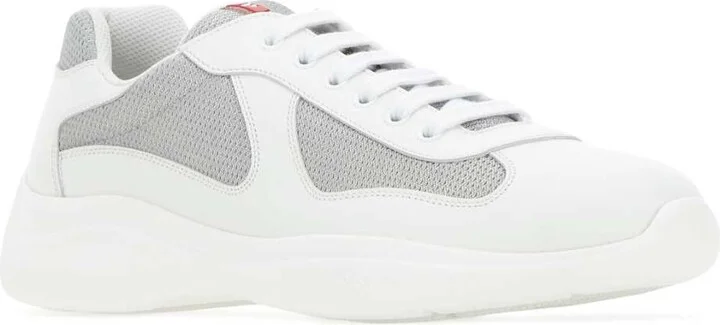 Two-tone Leather And Tech Fabric Sneakers - Image 2