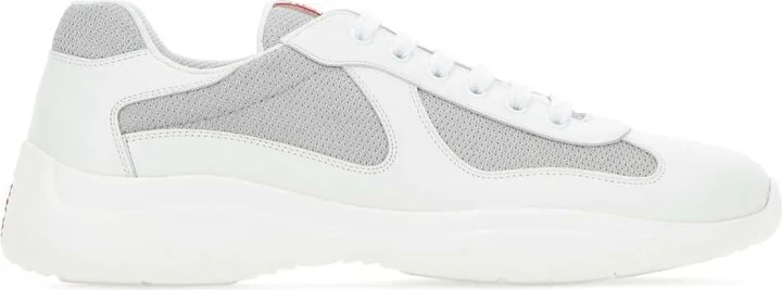 Two-tone Leather And Tech Fabric Sneakers