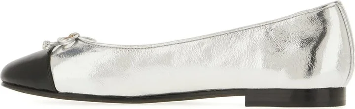 Two-tone Leather Ballerinas - Image 3