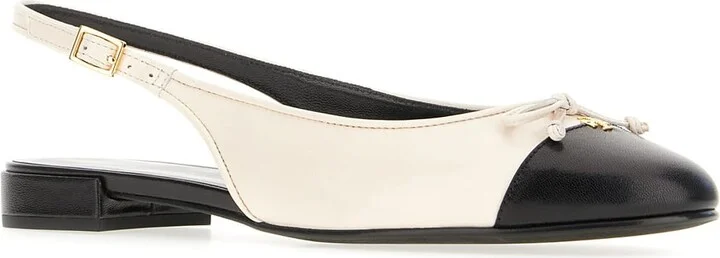 Two-tone Leather Ballerinas - Image 2