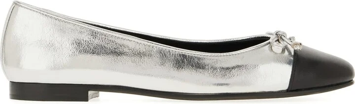 Two-tone Leather Ballerinas