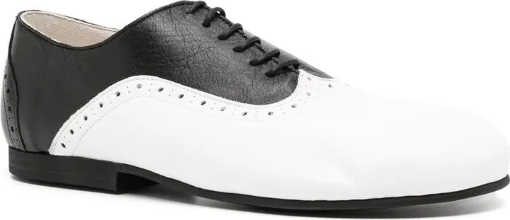 Two-Tone Leather Derby Shoes - Image 2