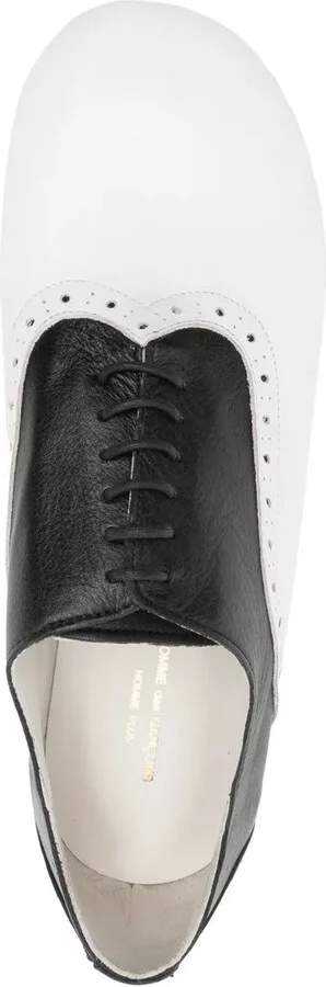 Two-Tone Leather Derby Shoes - Image 4