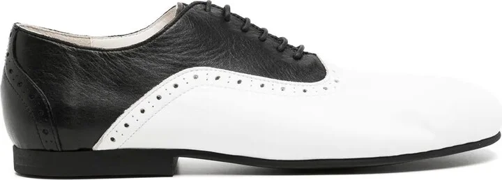 Two-Tone Leather Derby Shoes