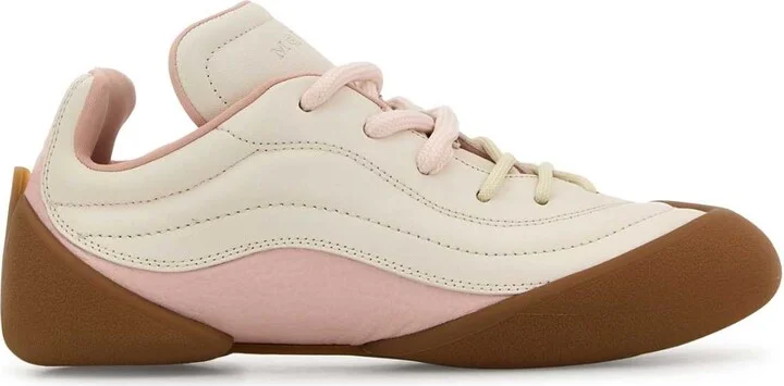 Two-tone Leather Flexion Sneakers