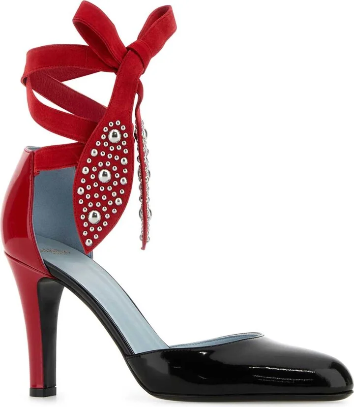 Two-tone Leather Foliefoliage Pumps - Image 2
