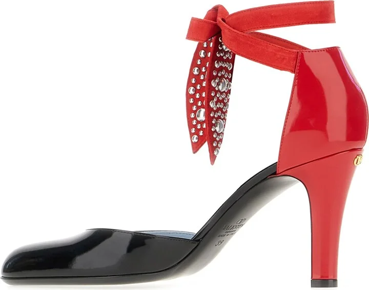 Two-tone Leather Foliefoliage Pumps - Image 3