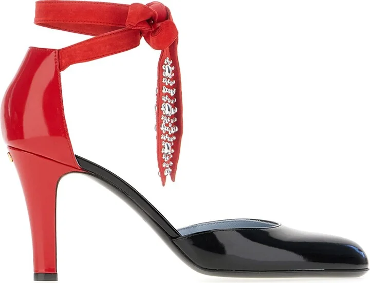 Two-tone Leather Foliefoliage Pumps