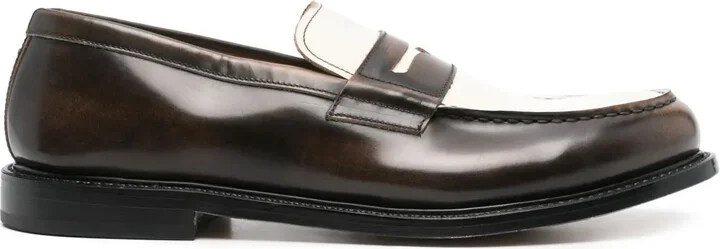 Two-Tone Leather Loafers