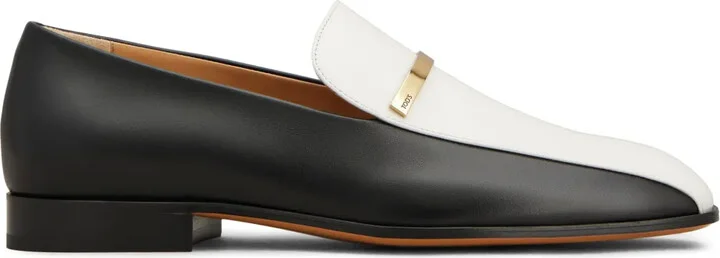 Two-Tone Leather Loafers