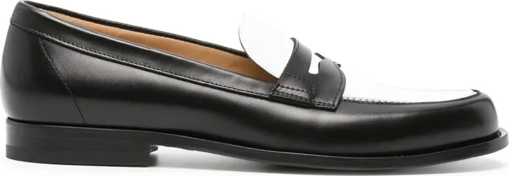 Two-Tone Leather Loafers