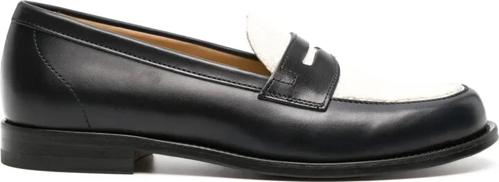 Two-Tone Leather Loafers
