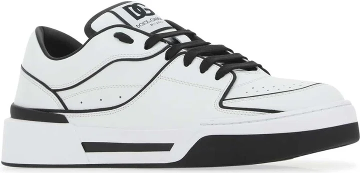 Two-tone Leather New Roma Sneakers - Image 2