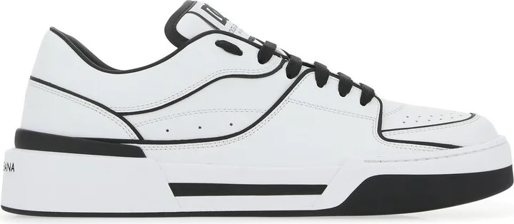Two-tone leather New Roma sneakers