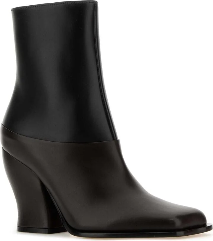 Two-tone Leather Onda Ankle Boots - Image 2