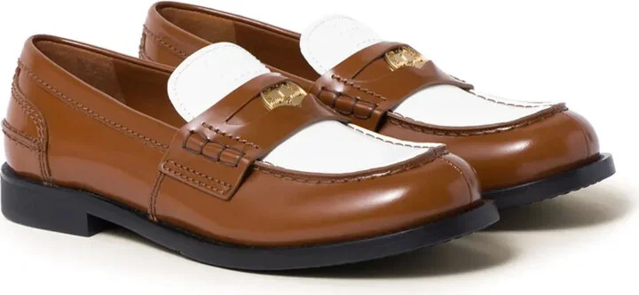 Two-Tone Leather Penny Loafers - Image 2