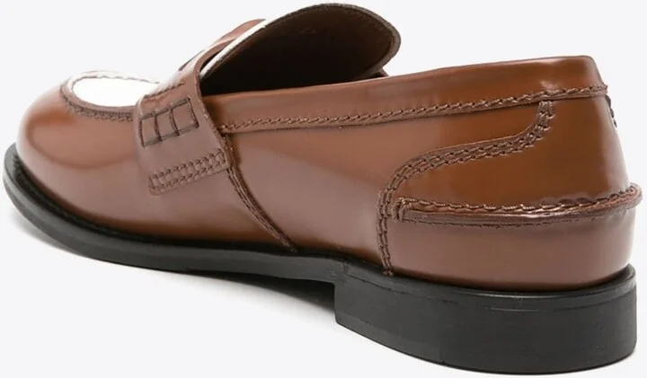 Two-Tone Leather Penny Loafers - Image 2