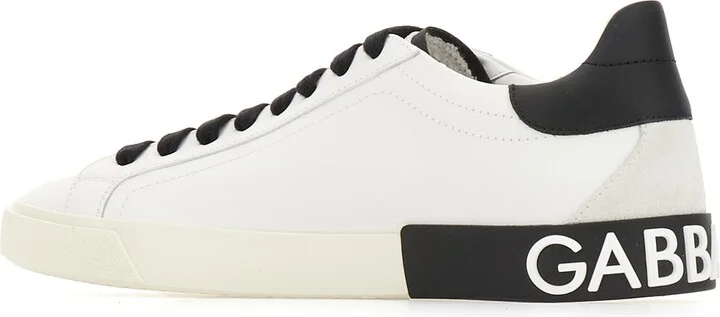 Two-tone Leather Portofino Vintage Sneakers - Image 3