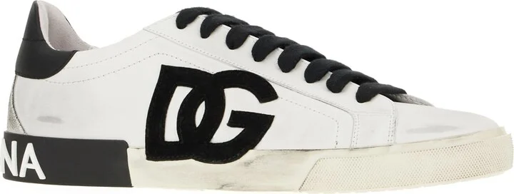 Two-tone Leather Portofino Vintage Sneakers - Image 2