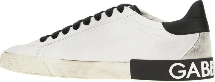 Two-tone Leather Portofino Vintage Sneakers - Image 3