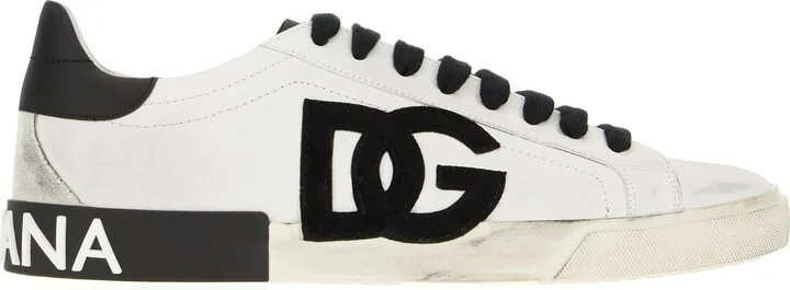 Two-tone Leather Portofino Vintage Sneakers