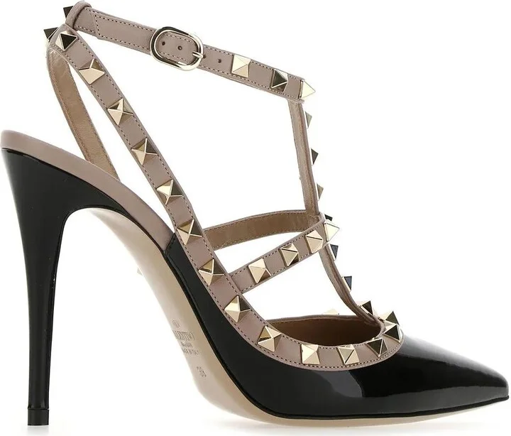 Two-tone Leather Rockstud Pumps - Image 3