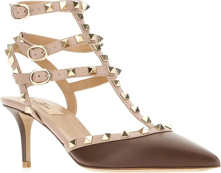 Two-tone Leather Rockstud Pumps - Image 2