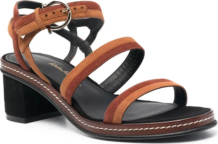Two-Tone Leather Sandals - Image 2