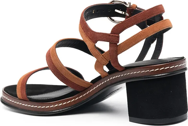 Two-Tone Leather Sandals - Image 3