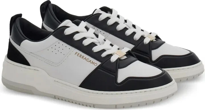 Two-Tone Leather Sneakers - Image 2