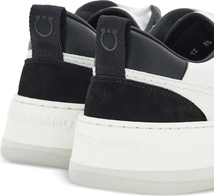 Two-Tone Leather Sneakers - Image 3