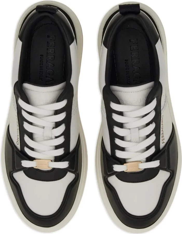 Two-Tone Leather Sneakers - Image 4