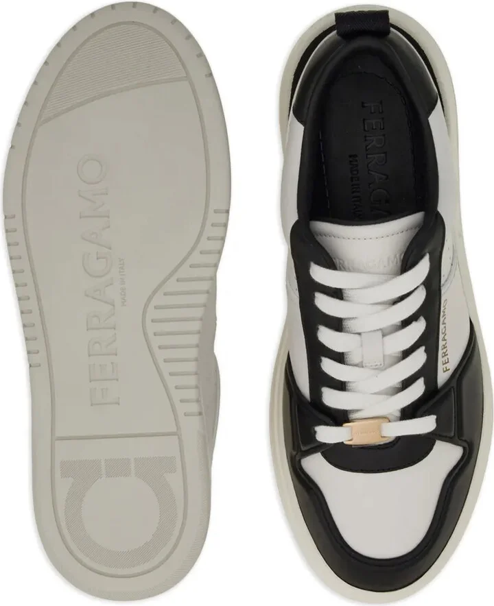 Two-Tone Leather Sneakers - Image 5