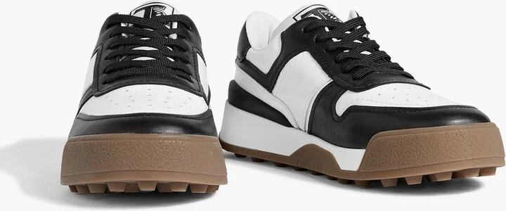 Two-tone leather sneakers - Image 2