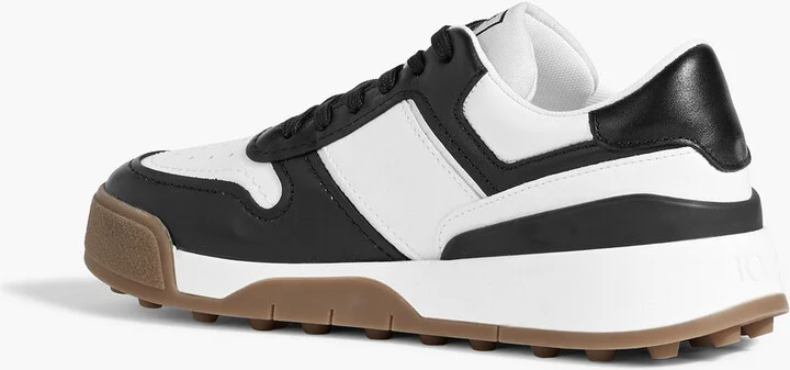 Two-tone leather sneakers - Image 3