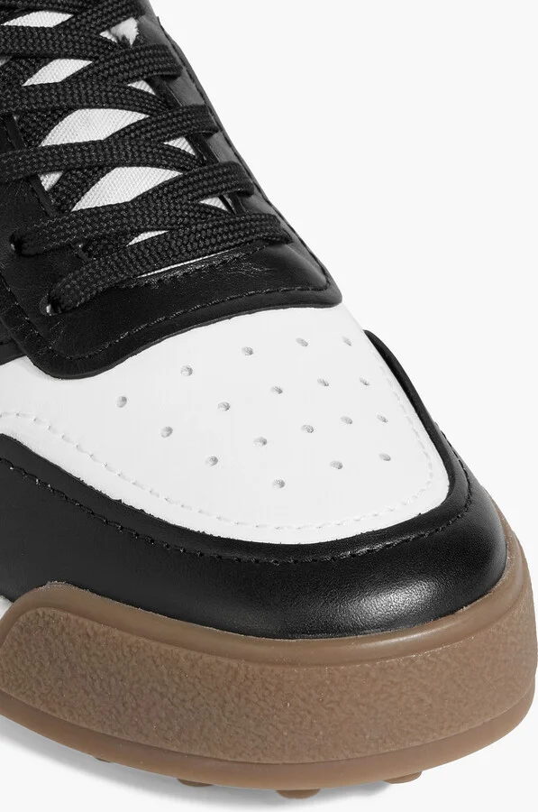 Two-tone leather sneakers - Image 4