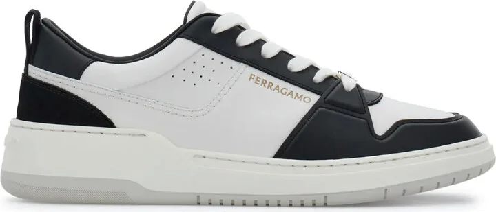 Two-Tone Leather Sneakers