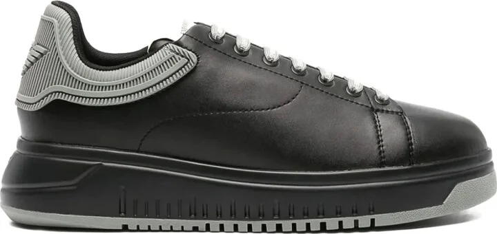 Two-Tone Leather Sneakers
