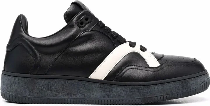 Two-Tone Leather Sneakers