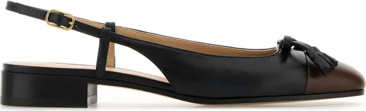 Two-tone Leather Valet Du Roe Ballerinas